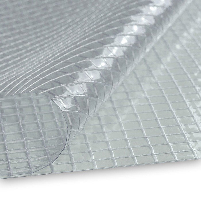 Zeltfensterfolie Klarsichtfolie PVC mit Trägergewebe Breite 200cm Stärke 0,5mm