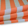 Vorschau Markisenstoff / Tuch teflonbeschichtet wasserabweisend Breite 120cm Streifen (8,5cm) Himmelblau verkehrsorange