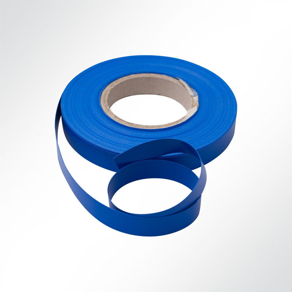 Artikelbild Einfassband Polyester beidseitig PVC beschichtet B1 Breite 20mm Blau