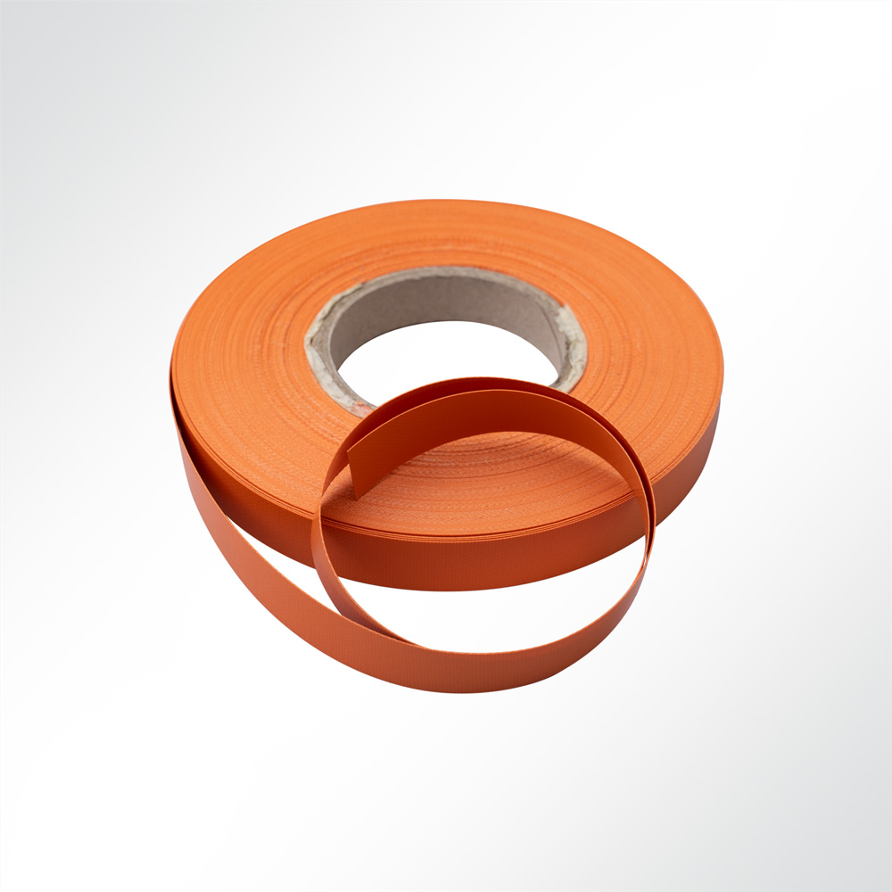 Artikelbild Einfassband Polyester beidseitig PVC beschichtet B1 Breite 20mm Terracotta