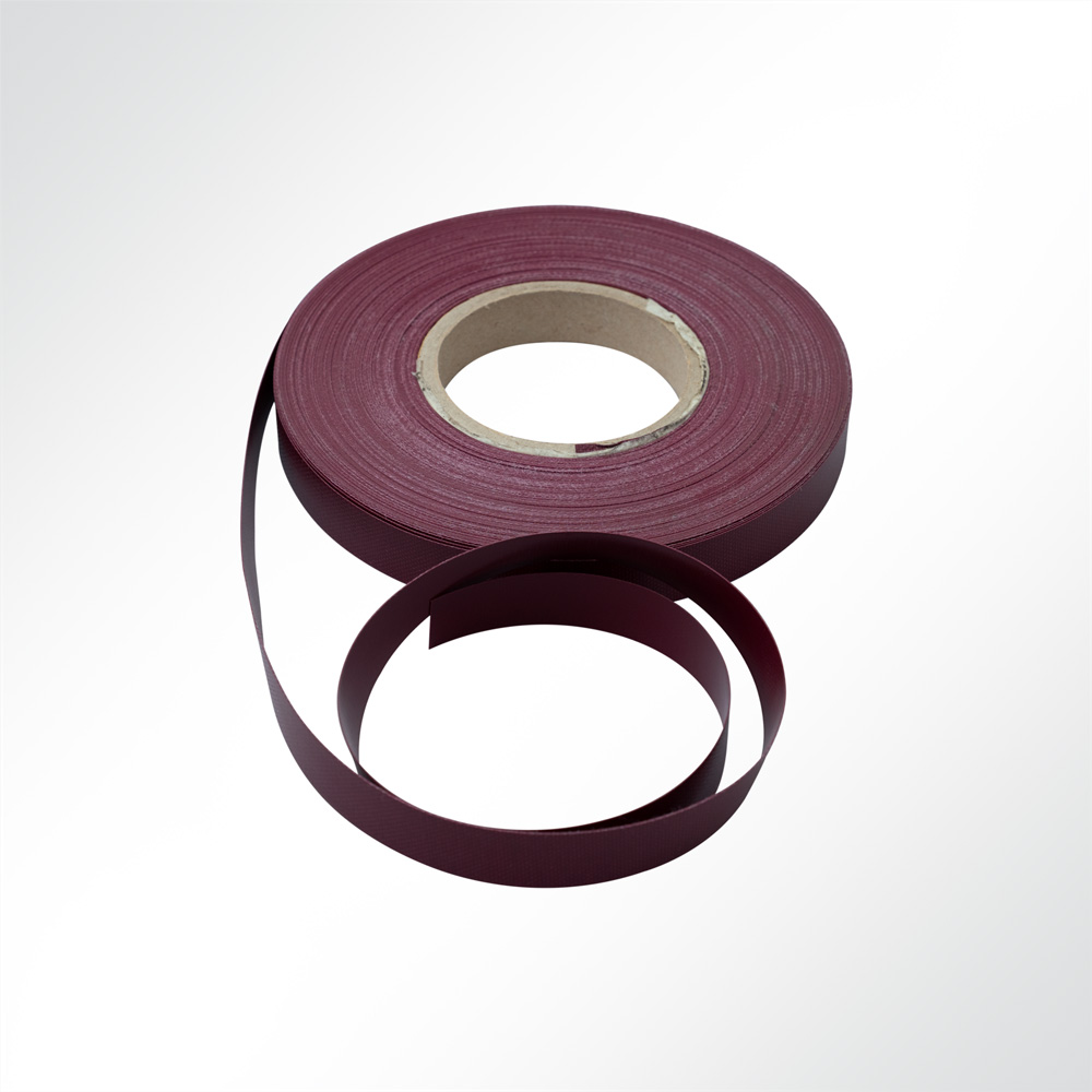 Artikelbild Einfassband Polyester beidseitig PVC beschichtet B1 Breite 20mm Bordeaux