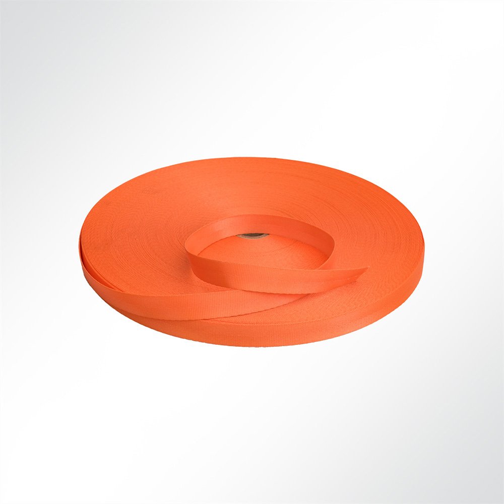 Artikelbild Gurtband Polyester (PES), 25 mm breit, 1 mm stark, 800 Kg, orange