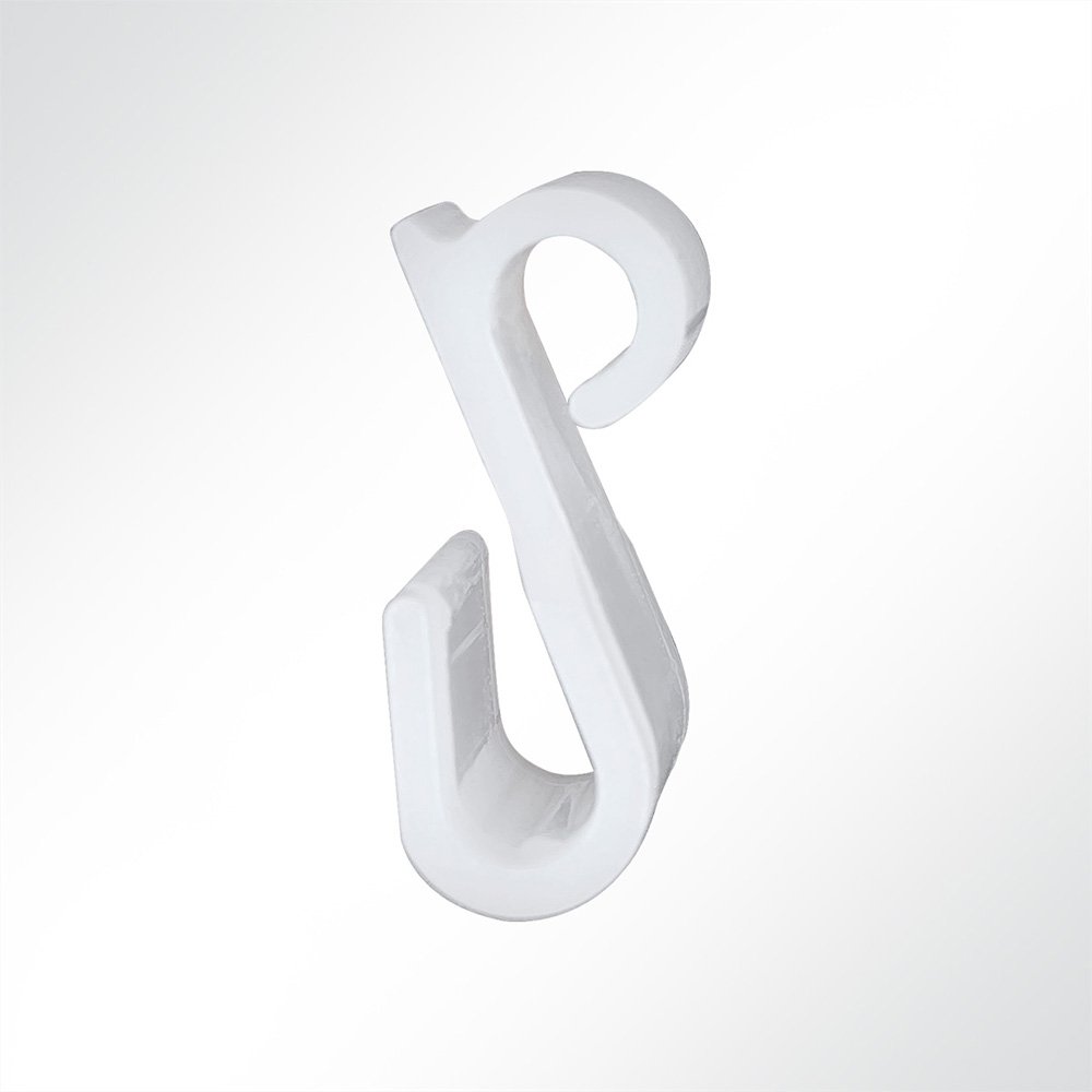 Artikelbild Kunststoff S-Haken asymmetrisch weiß 41x37