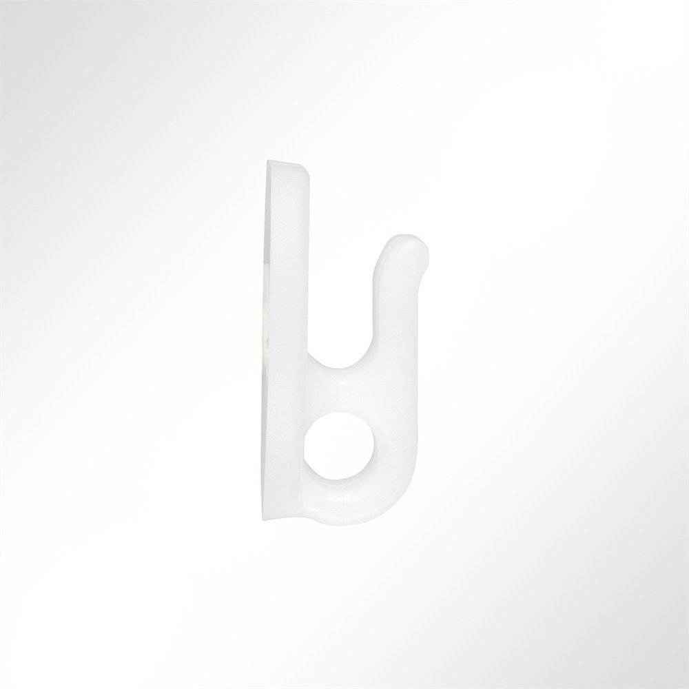 Artikelbild Zweiloch Kunststoff Ringhaken für Ø 4-9mm Seil weiß
