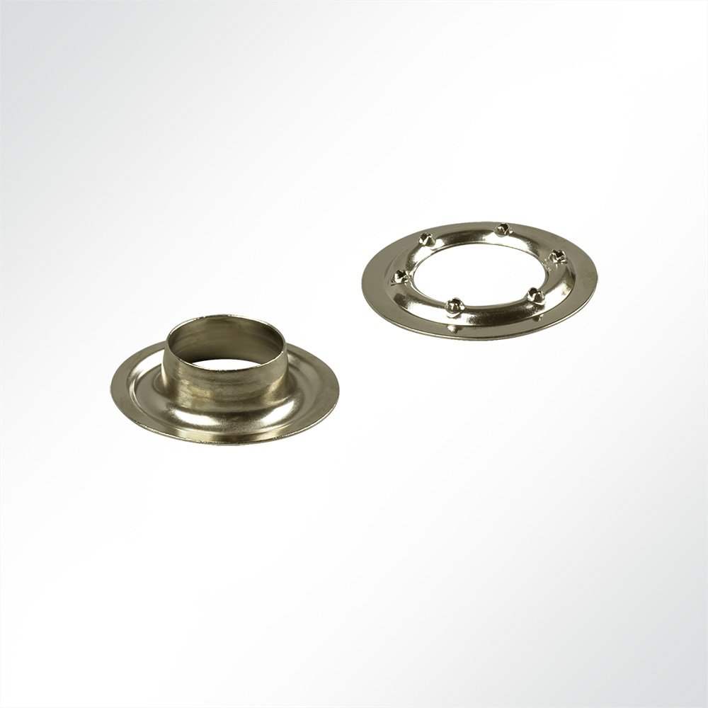 Artikelbild Rundöse messing vernickelt für Plane 18mm Öse