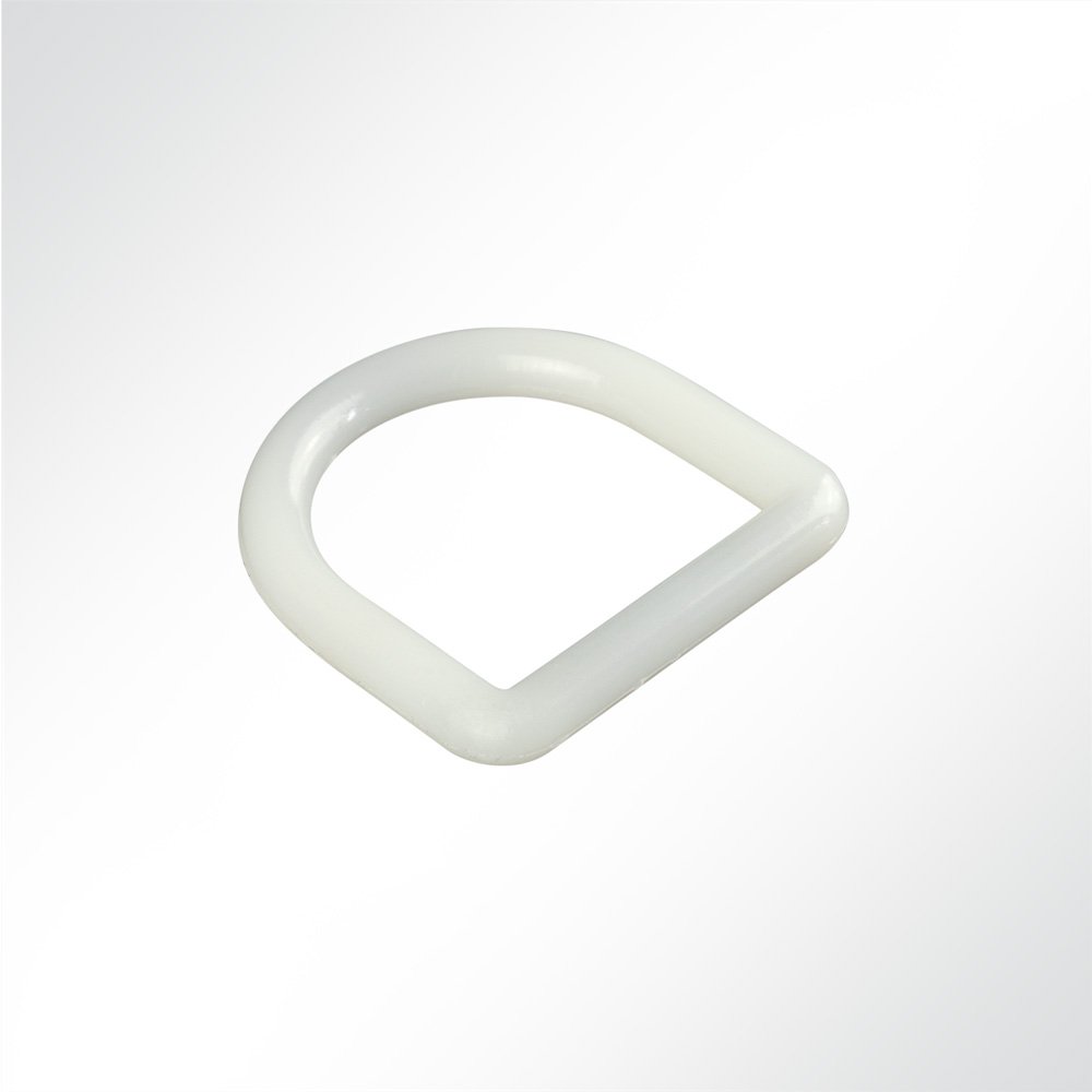 Artikelbild D-Ringe Halbrundring Kunststoff weiß 35x36x7mm