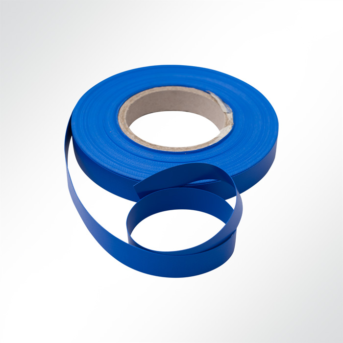 Einfassband Polyester beidseitig PVC beschichtet B1 Breite 20mm Blau