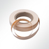 Vorschau Einfassband Polyester beidseitig PVC beschichtet B1 Breite 20mm Terracotta Beige